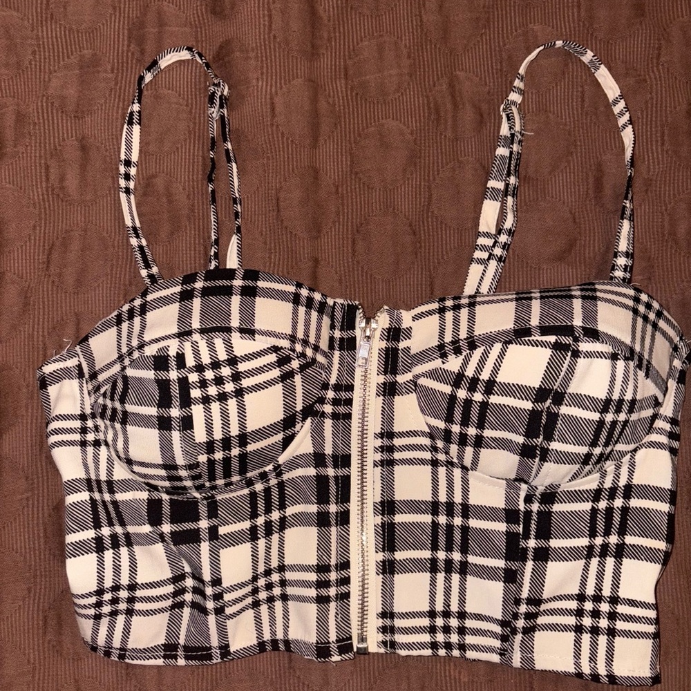 Plaid Going Out Top